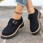 Fashion Buckle Loafers For Women British Style Height-increasing Thick-soled Casual Shoes Fashion Buckle Loafers For Women British Style Height-increasing Thick-soled Casual Shoes