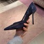 Mesh Rhinestone Pointed-toe Stiletto Heels Mesh Rhinestone Pointed-toe Stiletto Heels