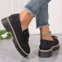 Fashion Buckle Loafers For Women British Style Height-increasing Thick-soled Casual Shoes Fashion Buckle Loafers For Women British Style Height-increasing Thick-soled Casual Shoes