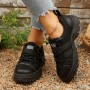 Lace-up Canvas Shoes With Hook Design Fashion Breathable Thick-soled Round-toe Casual Shoes For Women Sneakers Lace-up Canvas Shoes With Hook Design Fashion Breathable Thick-soled Round-toe Casual Shoes For Women Sneakers