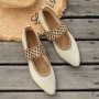 Striped Flats Shoes Fashion Casual Pointed Toe Loafers Lazy Shoes For Women Striped Flats Shoes Fashion Casual Pointed Toe Loafers Lazy Shoes For Women