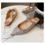Pointed Shallow Mouth Rhinestones Pearl Flat High Heels Single Shoes Women Pointed Shallow Mouth Rhinestones Pearl Flat High Heels Single Shoes Women
