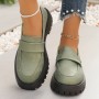 British-style Low-heeled Slip-on Loafers For Women