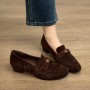 Retro French Camellia Loafers For Women