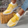Colorblock Plaid Lace-Up Flyknit Sneakers Ins Mesh Casual Shoes Fashion Breathable Walking Running Sports Shoes For Women Colorblock Plaid Lace-Up Flyknit Sneakers Ins Mesh Casual Shoes Fashion Breathable Walking Running Sports Shoes For Women