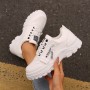 Lace-up Sports Shoes With Side-Zipper Design Fashion Thick-soled Round-toe Casual Shoes For Women Sneakers Lace-up Sports Shoes With Side-Zipper Design Fashion Thick-soled Round-toe Casual Shoes For Women Sneakers
