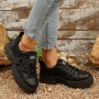 Lace-up Canvas Shoes With Hook Design Fashion Breathable Thick-soled Round-toe Casual Shoes For Women Sneakers Lace-up Canvas Shoes With Hook Design Fashion Breathable Thick-soled Round-toe Casual Shoes For Women Sneakers