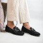 Low-cut Vintage Large Square Button Loafers For Women Low-cut Vintage Large Square Button Loafers For Women