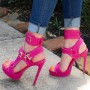 Buckle Super High Heels Waterproof Platform Fish Mouth Stiletto Heel Women Sandals Buckle Super High Heels Waterproof Platform Fish Mouth Stiletto Heel Women Sandals