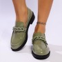 Thick Bottom Low Heel Leather Shoes Women