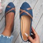 Ins Cross-straped Denim Loafers Fashion Lightweight Comfortable Flats Shoes For Women Ins Cross-straped Denim Loafers Fashion Lightweight Comfortable Flats Shoes For Women