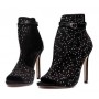 Fishbill Rhinestone Heels