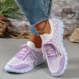 Colorblock Plaid Lace-Up Flyknit Sneakers Ins Mesh Casual Shoes Fashion Breathable Walking Running Sports Shoes For Women Colorblock Plaid Lace-Up Flyknit Sneakers Ins Mesh Casual Shoes Fashion Breathable Walking Running Sports Shoes For Women