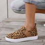 Leopard Loafers Women Elastic Band Design Casual Flat Shoes Leopard Loafers Women Elastic Band Design Casual Flat Shoes