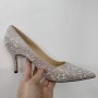 Pointed Shallow Mouth Rhinestones Pearl Flat High Heels Single Shoes Women Pointed Shallow Mouth Rhinestones Pearl Flat High Heels Single Shoes Women