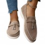 Casual One Pedal Loafer Tassel Shallow Mouth Loafers For Women Casual One Pedal Loafer Tassel Shallow Mouth Loafers For Women