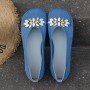 Round Toe Flat Shoes With Floral Metal Decoration Women's Knitted Soft-soled Shoes Round Toe Flat Shoes With Floral Metal Decoration Women's Knitted Soft-soled Shoes