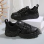 Lace-up Canvas Shoes With Hook Design Fashion Breathable Thick-soled Round-toe Casual Shoes For Women Sneakers Lace-up Canvas Shoes With Hook Design Fashion Breathable Thick-soled Round-toe Casual Shoes For Women Sneakers