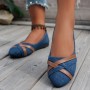 Ins Cross-straped Denim Loafers Fashion Lightweight Comfortable Flats Shoes For Women Ins Cross-straped Denim Loafers Fashion Lightweight Comfortable Flats Shoes For Women