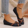 Ins Cross-straped Denim Loafers Fashion Lightweight Comfortable Flats Shoes For Women Ins Cross-straped Denim Loafers Fashion Lightweight Comfortable Flats Shoes For Women
