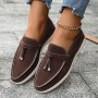 Casual One Pedal Loafer Tassel Shallow Mouth Loafers For Women Casual One Pedal Loafer Tassel Shallow Mouth Loafers For Women
