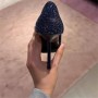 Mesh Rhinestone Pointed-toe Stiletto Heels Mesh Rhinestone Pointed-toe Stiletto Heels