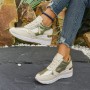 Wedge Soled Height Increasing Casual Sneakers For Women