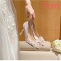 Pointed High Heels Female Silver