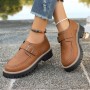 Fashion Buckle Loafers For Women British Style Height-increasing Thick-soled Casual Shoes Fashion Buckle Loafers For Women British Style Height-increasing Thick-soled Casual Shoes