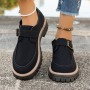Fashion Buckle Loafers For Women British Style Height-increasing Thick-soled Casual Shoes Fashion Buckle Loafers For Women British Style Height-increasing Thick-soled Casual Shoes