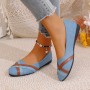 Ins Cross-straped Denim Loafers Fashion Lightweight Comfortable Flats Shoes For Women Ins Cross-straped Denim Loafers Fashion Lightweight Comfortable Flats Shoes For Women