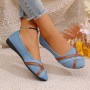 Ins Cross-straped Denim Loafers Fashion Lightweight Comfortable Flats Shoes For Women Ins Cross-straped Denim Loafers Fashion Lightweight Comfortable Flats Shoes For Women