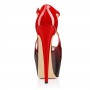 Peep Toe Color Matching Cross Strap High Heel Women's Shoes