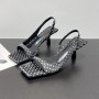 French-style Stiletto Black Square-toe High Heels For Women French-style Stiletto Black Square-toe High Heels For Women