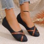 Ins Cross-straped Denim Loafers Fashion Lightweight Comfortable Flats Shoes For Women Ins Cross-straped Denim Loafers Fashion Lightweight Comfortable Flats Shoes For Women