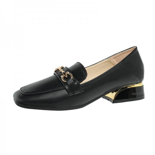 Spring And Autumn Mid-heel Women's Shoes One-foot Loafers Women Spring And Autumn Mid-heel Women's Shoes One-foot Loafers Women