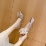Pointed High Heels Female Silver