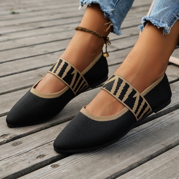 Striped Flats Shoes Fashion Casual Pointed Toe Loafers Lazy Shoes For Women Striped Flats Shoes Fashion Casual Pointed Toe Loafers Lazy Shoes For Women